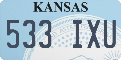 KS license plate 533IXU