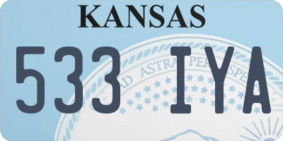 KS license plate 533IYA