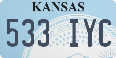 KS license plate 533IYC