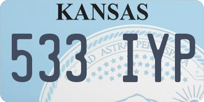 KS license plate 533IYP