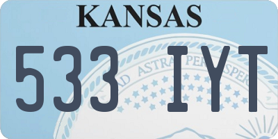 KS license plate 533IYT