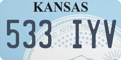 KS license plate 533IYV