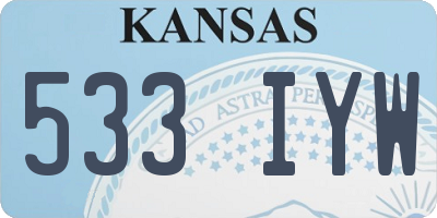 KS license plate 533IYW