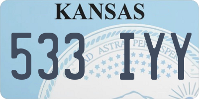 KS license plate 533IYY