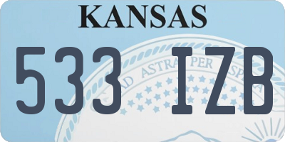 KS license plate 533IZB
