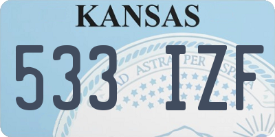 KS license plate 533IZF