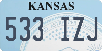 KS license plate 533IZJ