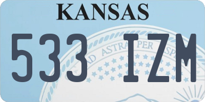 KS license plate 533IZM