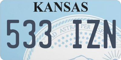 KS license plate 533IZN