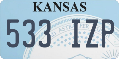 KS license plate 533IZP