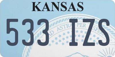 KS license plate 533IZS