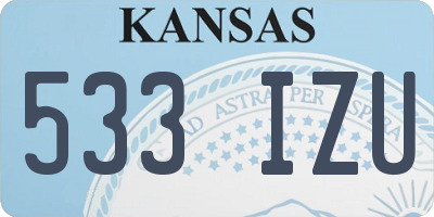 KS license plate 533IZU