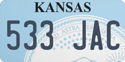KS license plate 533JAC