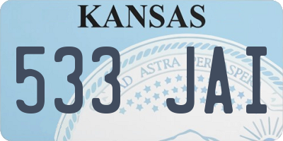 KS license plate 533JAI