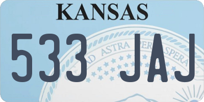 KS license plate 533JAJ