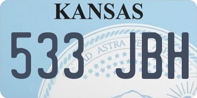 KS license plate 533JBH