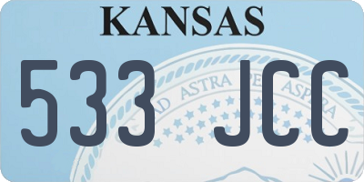 KS license plate 533JCC