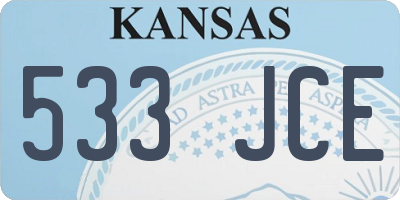 KS license plate 533JCE