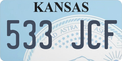 KS license plate 533JCF