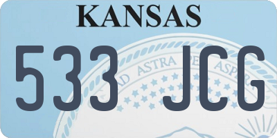 KS license plate 533JCG