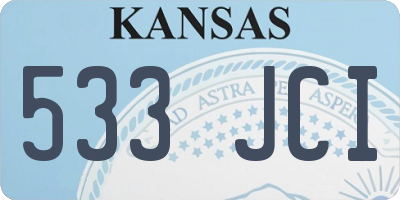 KS license plate 533JCI