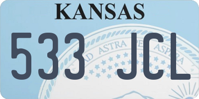 KS license plate 533JCL