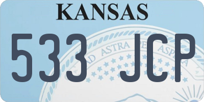 KS license plate 533JCP