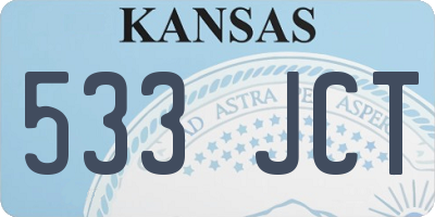 KS license plate 533JCT