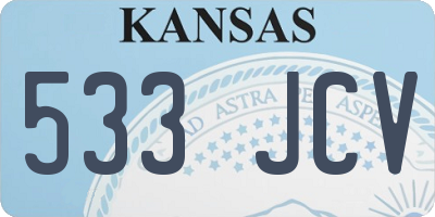 KS license plate 533JCV
