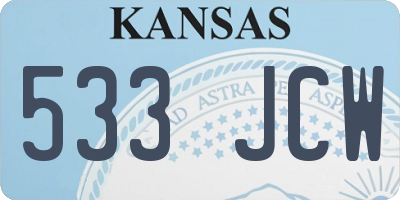 KS license plate 533JCW