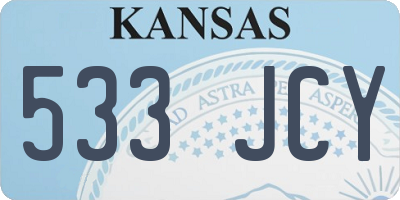KS license plate 533JCY