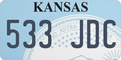 KS license plate 533JDC