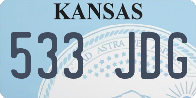 KS license plate 533JDG
