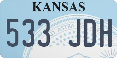 KS license plate 533JDH