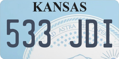 KS license plate 533JDI