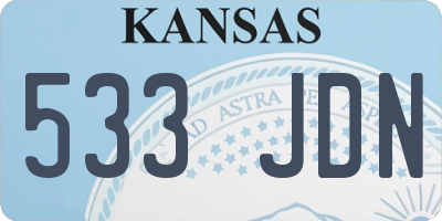 KS license plate 533JDN