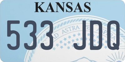 KS license plate 533JDQ