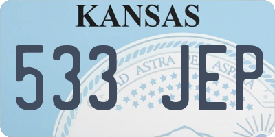 KS license plate 533JEP