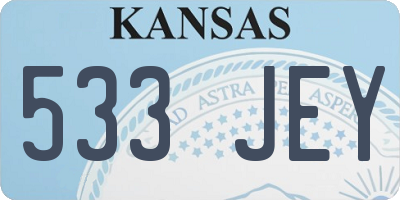 KS license plate 533JEY