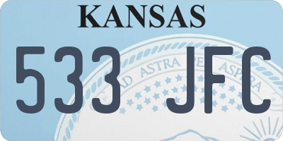 KS license plate 533JFC