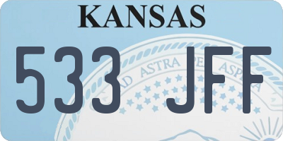 KS license plate 533JFF