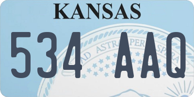 KS license plate 534AAQ
