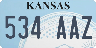 KS license plate 534AAZ