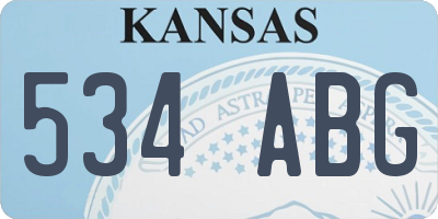 KS license plate 534ABG