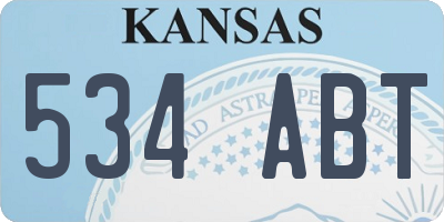 KS license plate 534ABT