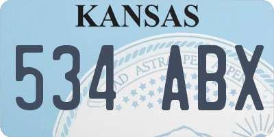 KS license plate 534ABX