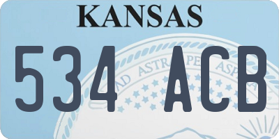 KS license plate 534ACB