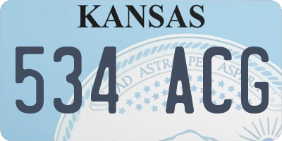 KS license plate 534ACG