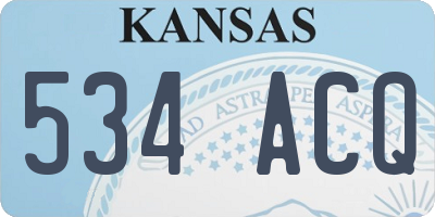KS license plate 534ACQ