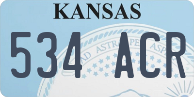 KS license plate 534ACR